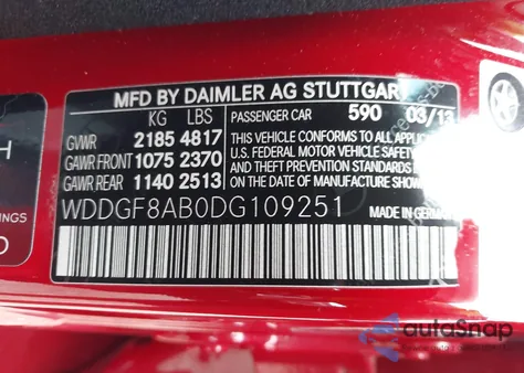 2013 Mercedes-Benz C 300 Sport 4Matic из США, поврежденный, VIN WDDGF8AB0DG109251